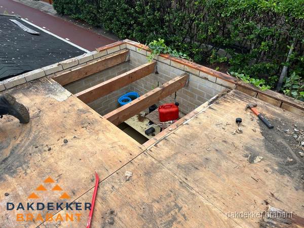 Plat dak vervangen met open constructie in Brabant